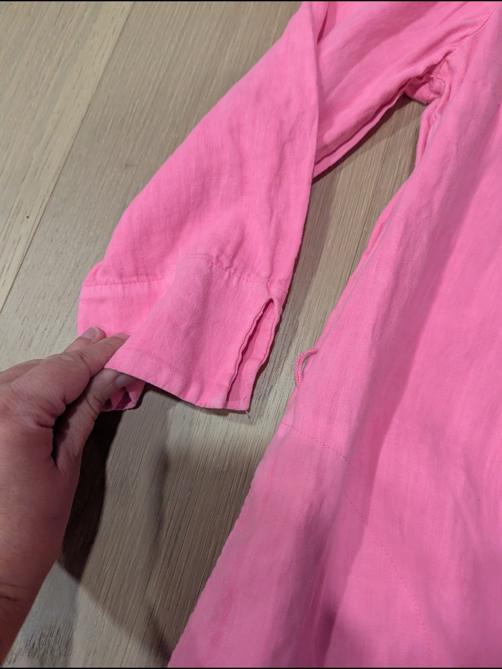 Pink Linen Tunic Dress - Picture 8 of 11